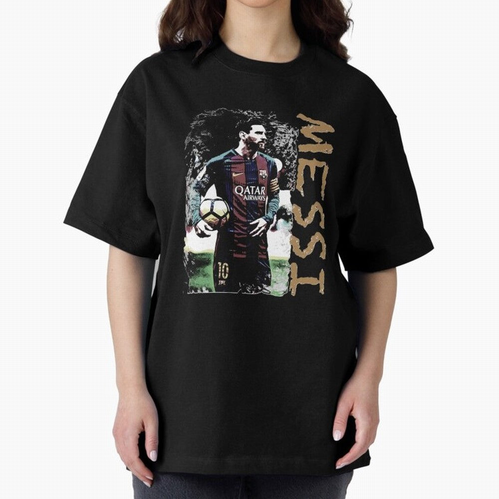 messi 10 Lionel messi FC Barcelona Oversized T-Shirt Bring Legendary Rivalry Energy to Global Football Passion for FIFA World Cup 2026 USA Canada Mexico, Celebrating CR7 and Messi, Spain, Sports Nostalgia, International Competition, Famous Players