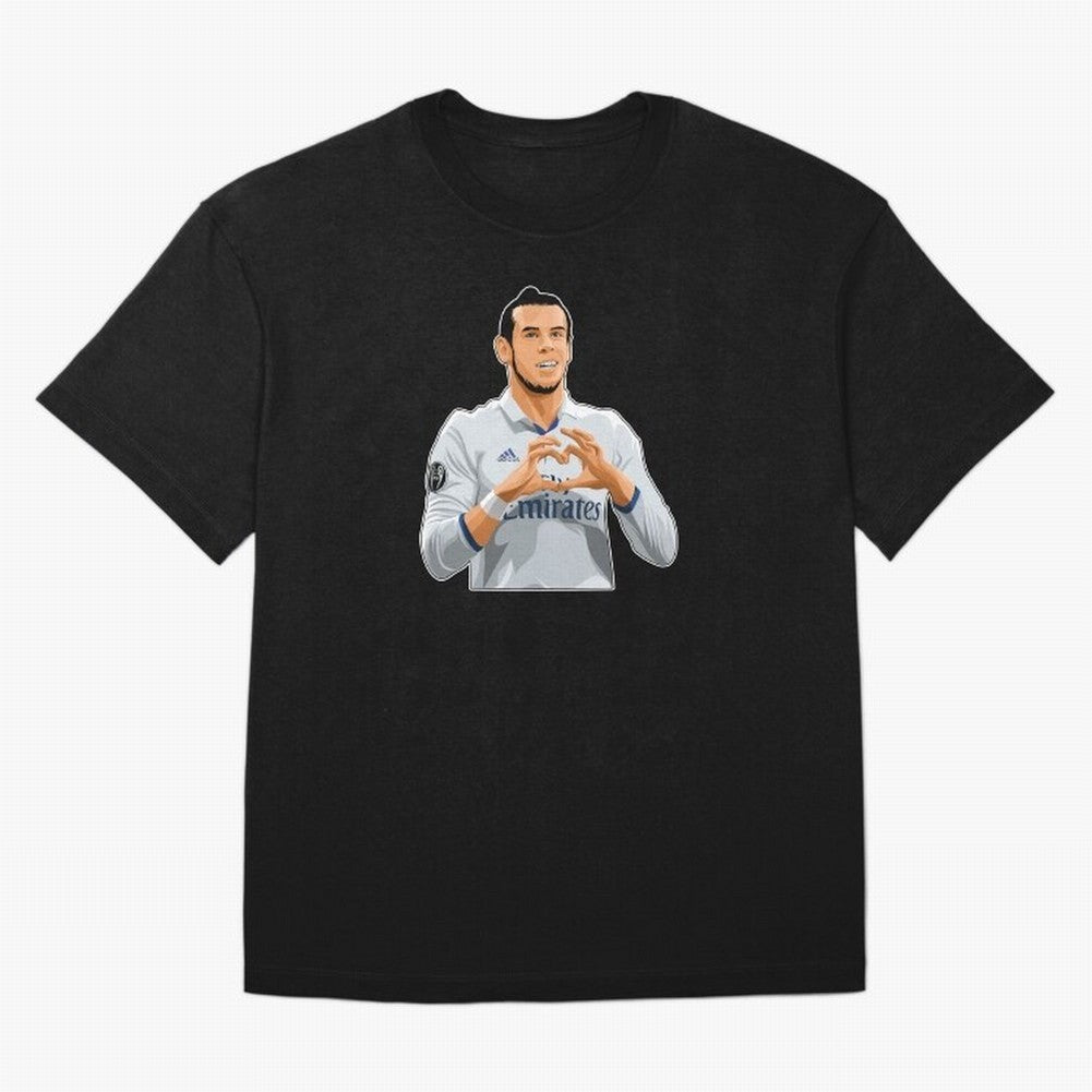 Gareth Bale Love Sign Celebration Oversized T-Shirt Show Your Tournament Heart for FIFA World Cup 2026 for Fans of Messi and Cristiano Ronaldo and Brazil, Bringing Match Day Excitement, Supporter Culture, Golden Goals and Global Football Passion;