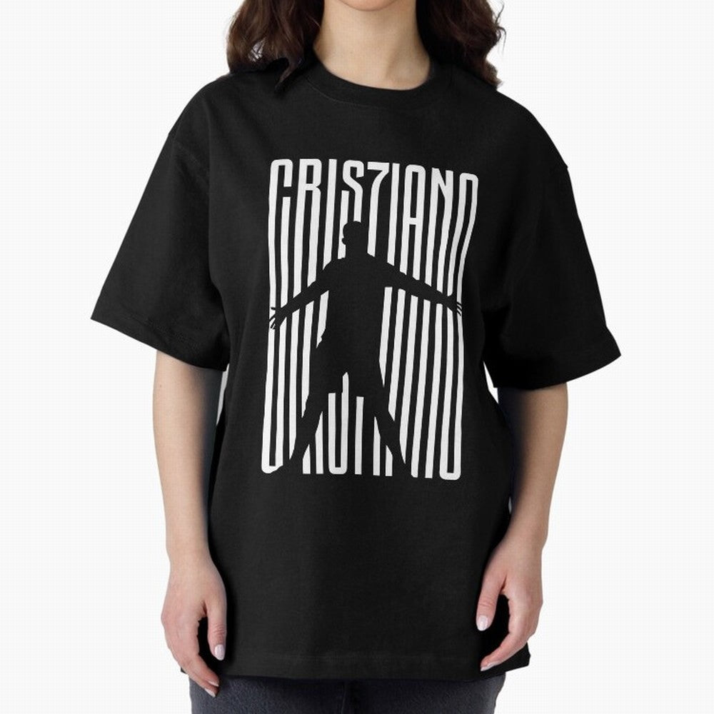 Christiano Ronaldo Icon black Jersey 2023 Oversized T-Shirt Carry the Colors and Pride of FIFA World Cup 2026 USA Canada Mexico Spirit, Inspired by Brazil, Portugal and Argentina, Mbappe, Soccer Culture, Superstar Moments, National Team Dreams and