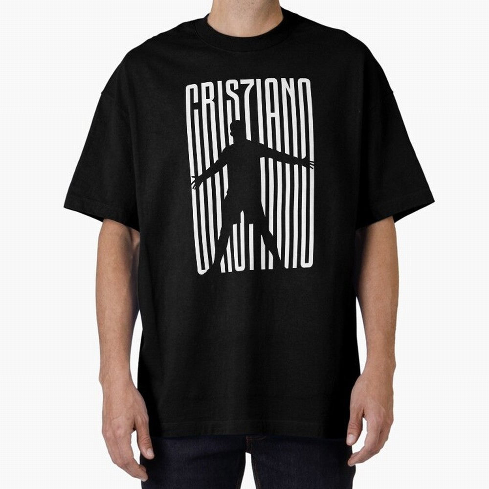 Christiano Ronaldo Icon black Jersey 2023 Oversized T-Shirt Carry the Colors and Pride of FIFA World Cup 2026 USA Canada Mexico Spirit, Inspired by Brazil, Portugal and Argentina, Mbappe, Soccer Culture, Superstar Moments, National Team Dreams and