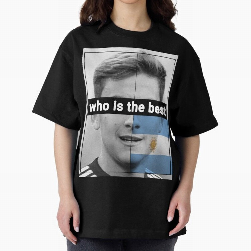 dybala Oversized T-Shirt Feel Global Football Passion for FIFA World Cup 2026, Featuring CR7, France and Portugal, Stadium Chants, National Pride, Trophy Dreams and Unforgettable Football Memories; Perfect for Fans, Collectors, Family Gatherings,