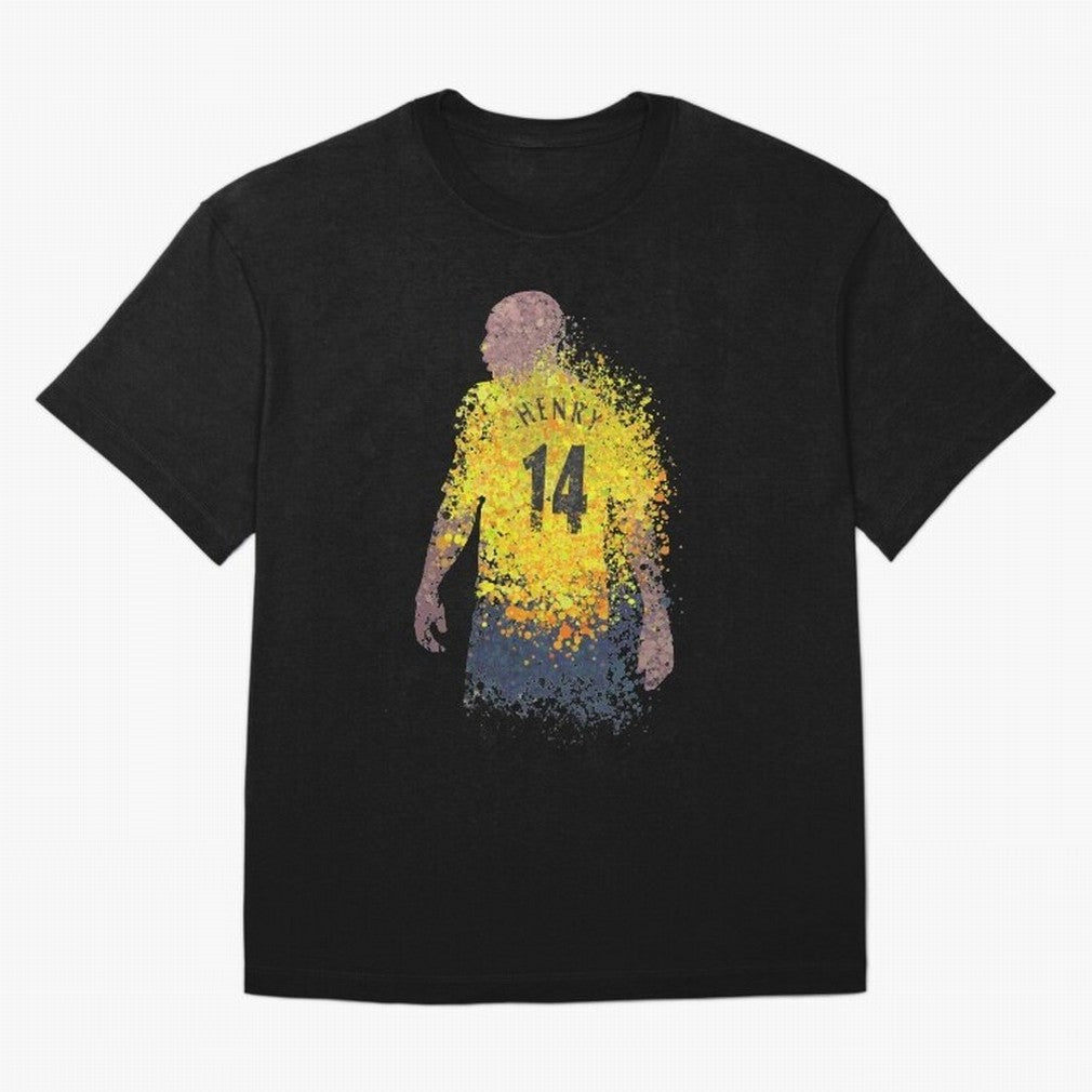 Thierry Henry Arsenal Illustration Oversized T-Shirt Represent the Passion of FIFA World Cup 2026 USA Canada Mexico for Fans of CR7 and Argentina, Bringing Game Day Rituals, Football Legends, Country Pride and the Road to the Final; Created for