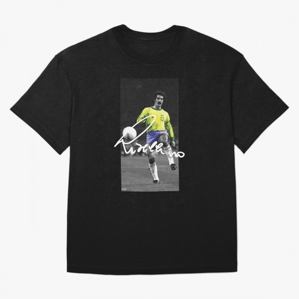 Rivelino FOOTBALL LEGENDS Oversized T-Shirt Elevate Global Football Passion for FIFA World Cup 2026 Group Stage, Made for Mbappe and Neymar, Portugal, Spain and Germany, Sports Nostalgia, International Competition, Famous Players and Unforgettable