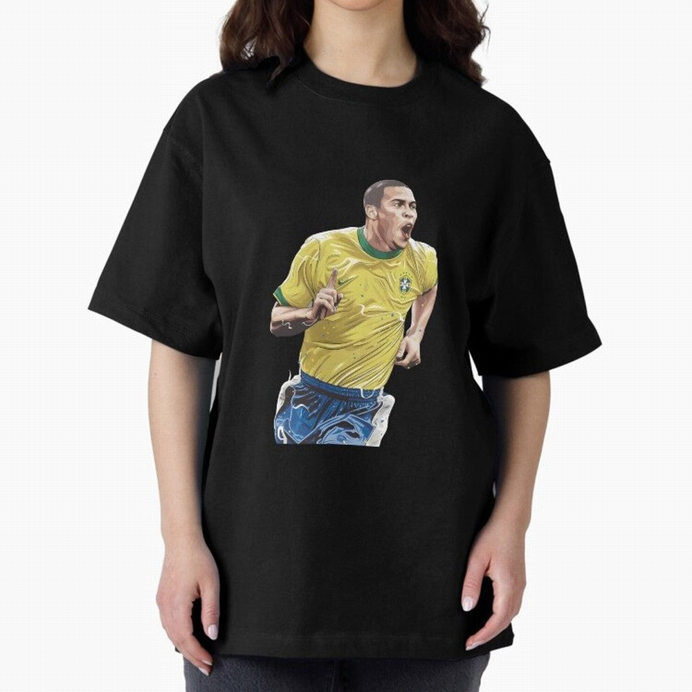 R9, El Grande Ronaldo Nazario Oversized T-Shirt Show Match Day Excitement for FIFA World Cup 2026 USA Canada Mexico for Fans of Neymar, Haaland and Cristiano Ronaldo and France, Bringing Match Day Excitement, Supporter Culture, Golden Goals and