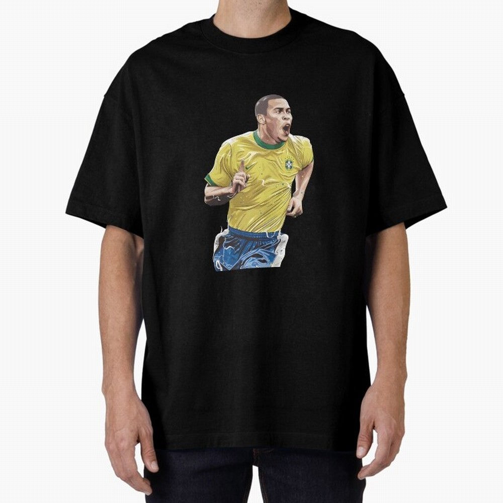 R9, El Grande Ronaldo Nazario Oversized T-Shirt Show Match Day Excitement for FIFA World Cup 2026 USA Canada Mexico for Fans of Neymar, Haaland and Cristiano Ronaldo and France, Bringing Match Day Excitement, Supporter Culture, Golden Goals and