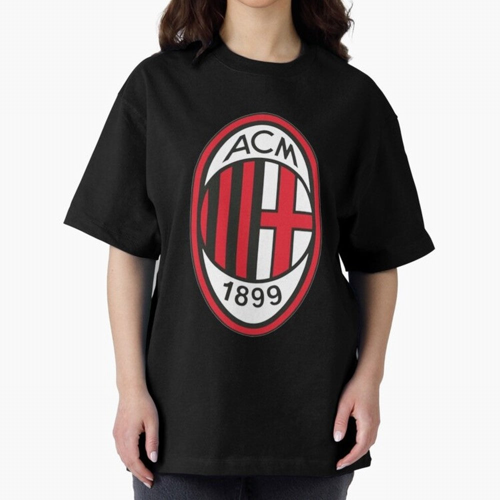 milan black n red Oversized T-Shirt Support Iconic Players in FIFA World Cup 2026 USA Canada Mexico Centered on Neymar, Portugal, Spain and Germany Energy, Goal Celebration Energy, Supporter Heritage, Football Icons and Worldwide Tournament Joy;