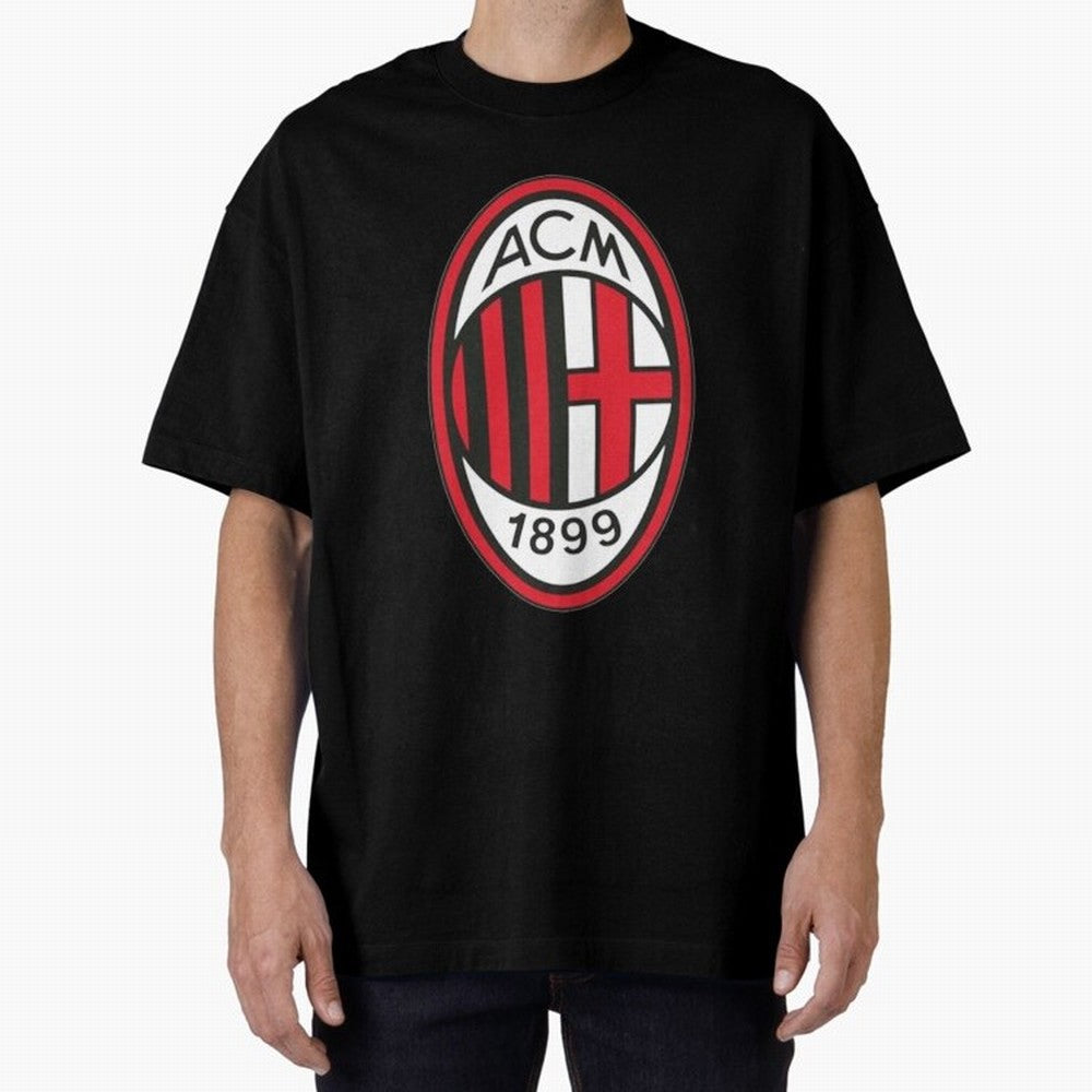 milan black n red Oversized T-Shirt Support Iconic Players in FIFA World Cup 2026 USA Canada Mexico Centered on Neymar, Portugal, Spain and Germany Energy, Goal Celebration Energy, Supporter Heritage, Football Icons and Worldwide Tournament Joy;