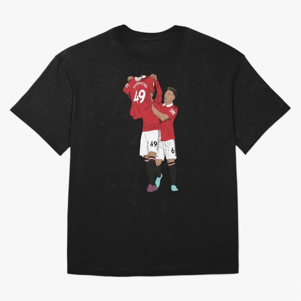Alejandro Garnacho Goal Celebration Oversized T-Shirt Represent FIFA World Cup 2026 Group Stage Spirit, Highlighting Brazil, Messi and Cristiano Ronaldo, Supporter Pride, Iconic Celebrations, Legendary Names and Global Match Day Energy; Created for