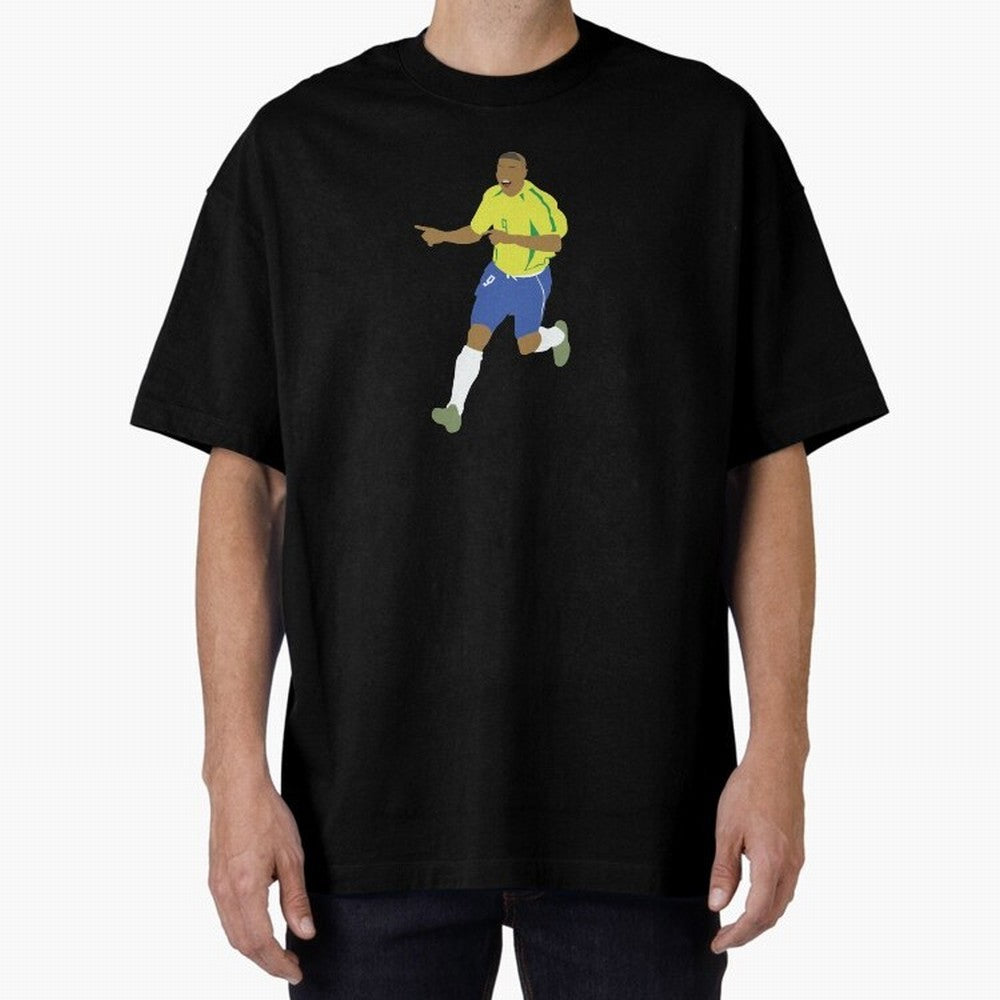 Ronaldo 'Il Fenomeno' Brazil Legend 9 Oversized T-Shirt Share the Excitement of FIFA World Cup 2026 Group Stage for Fans of Mbappe and Neymar and Spain and Netherlands, Bringing Fan Favorite Moments, National Team Passion, Big Match Drama and