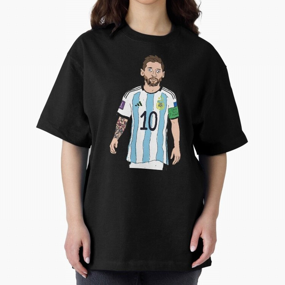 Badly Drawn Messi Classic T-Shirt Fuel Your Fan Pride for the FIFA World Cup 2026 USA Canada Mexico Journey through Messi, Neymar and Mbappe Highlights, England and Germany Pride, Classic Soccer Heritage, Championship Pressure, Fan Loyalty and
