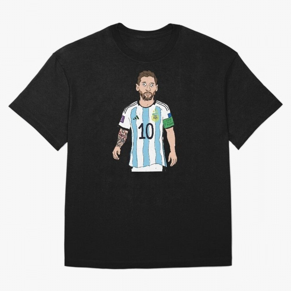 Badly Drawn Messi Classic T-Shirt Fuel Your Fan Pride for the FIFA World Cup 2026 USA Canada Mexico Journey through Messi, Neymar and Mbappe Highlights, England and Germany Pride, Classic Soccer Heritage, Championship Pressure, Fan Loyalty and
