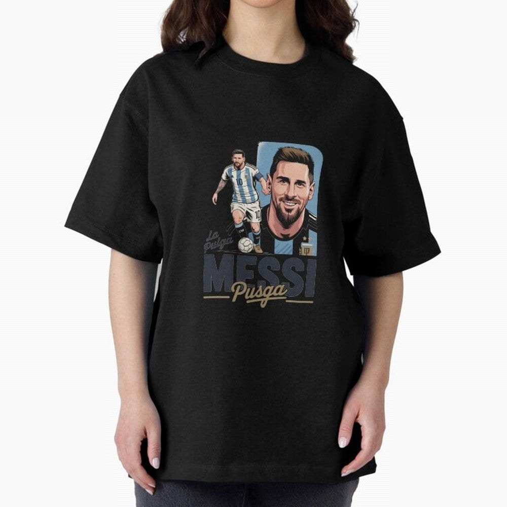 Lionel Messi Argentinian La Pulga Oversized T-Shirt Get Ready for FIFA World Cup 2026 USA Canada Mexico Spirit, Featuring England, Messi, CR7 and Mbappe, Worldwide Fan Energy, Dramatic Goals, Stadium Lights and Championship Celebrations; Perfect