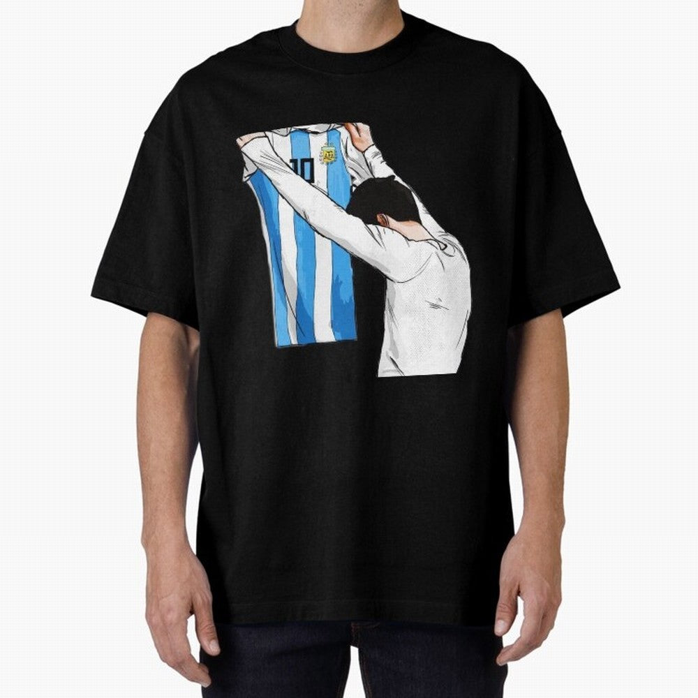 Lionel Messi holding his shirt, Argentina copa america Classic T-Shirt Build FIFA World Cup 2026 USA Canada Mexico Spirit, Inspired by Argentina and Brazil, Haaland and Mbappe, Football History, Final Match Energy, Crowd Noise and Once in a