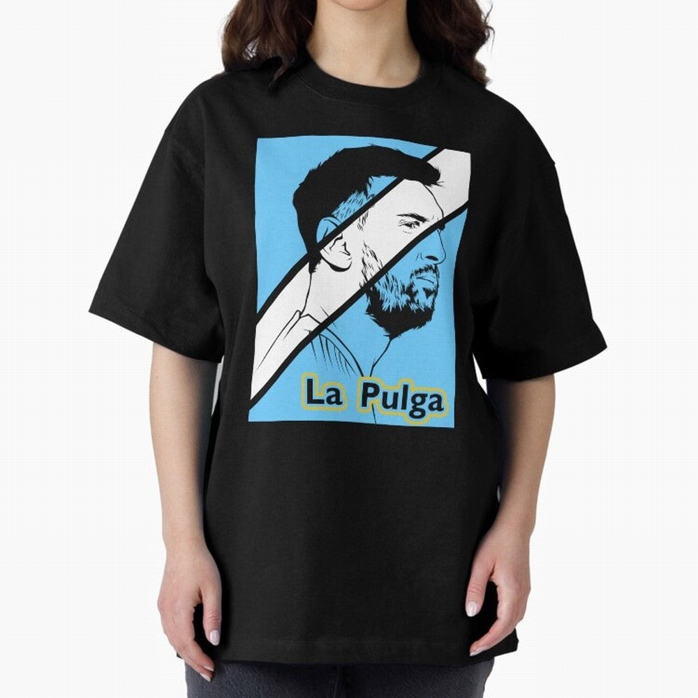 L Messi - Iconic Oversized T-Shirt Bring World Football Passion into FIFA World Cup 2026 Group Stage Connected to Messi, CR7 and Mbappe, England Energy, Football Festival Excitement, Trophy Ambitions, Country Rivalries and Star Player Buzz; Great
