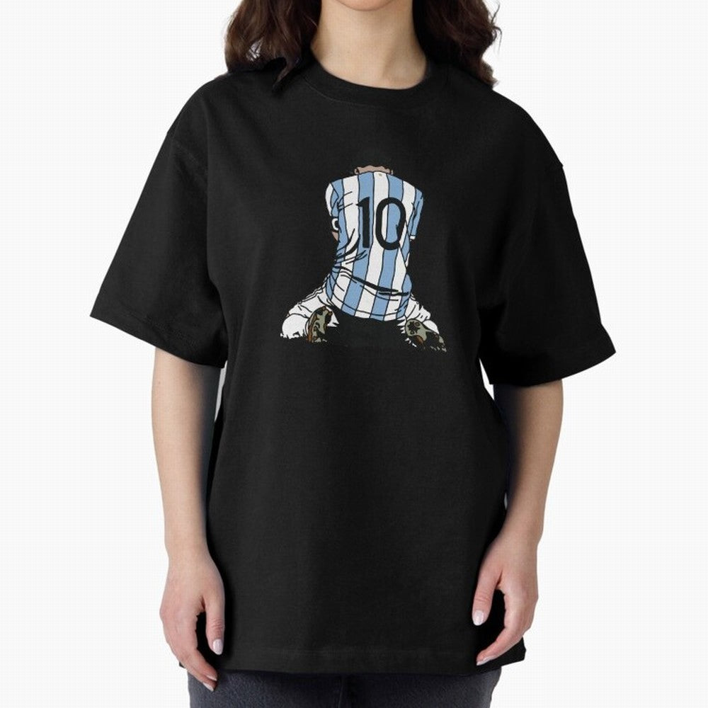 Messi Crying Copa America Moment Oversized T-Shirt Celebrate Football Dreams Across FIFA World Cup 2026 Group Stage Featuring Haaland and Mbappe, Argentina, France and Brazil Energy, Soccer Culture, Superstar Moments, National Team Dreams and