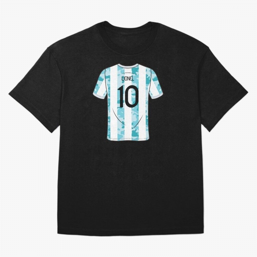 Jersey Illustration LeoMessi Classic T-Shirt Show Fan Pride Across Match Day Hype around FIFA World Cup 2026 USA Canada Mexico, Messi and Cristiano Ronaldo, Spain and Netherlands, Sports Nostalgia, International Competition, Famous Players and