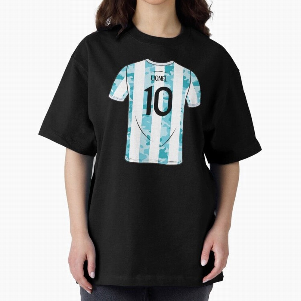 Jersey Illustration LeoMessi Classic T-Shirt Show Fan Pride Across Match Day Hype around FIFA World Cup 2026 USA Canada Mexico, Messi and Cristiano Ronaldo, Spain and Netherlands, Sports Nostalgia, International Competition, Famous Players and