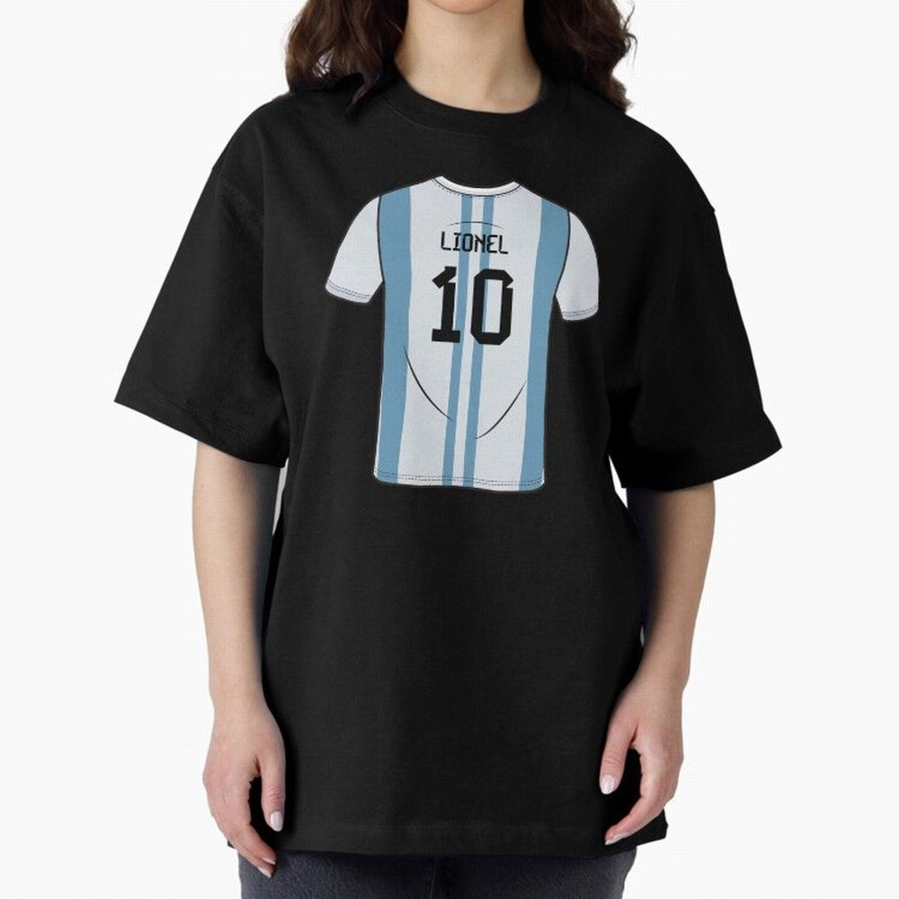 LeoMessi Jersey Illustration 2022 Oversized T-Shirt Feel the Heartbeat of the FIFA World Cup 2026 USA Canada Mexico Journey through Haaland Highlights, Spain and Netherlands Pride, Tournament Hype, Historic Matchups, Family Viewing Parties and