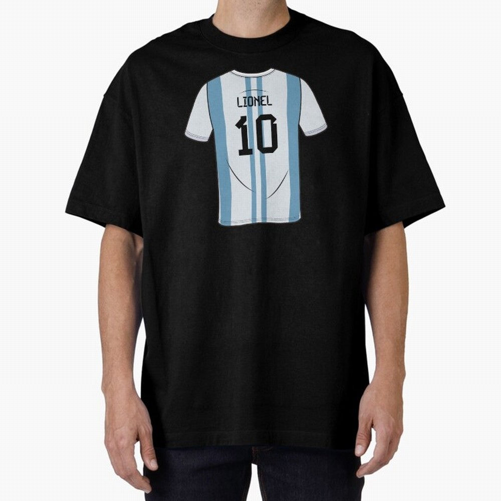 LeoMessi Jersey Illustration 2022 Oversized T-Shirt Feel the Heartbeat of the FIFA World Cup 2026 USA Canada Mexico Journey through Haaland Highlights, Spain and Netherlands Pride, Tournament Hype, Historic Matchups, Family Viewing Parties and