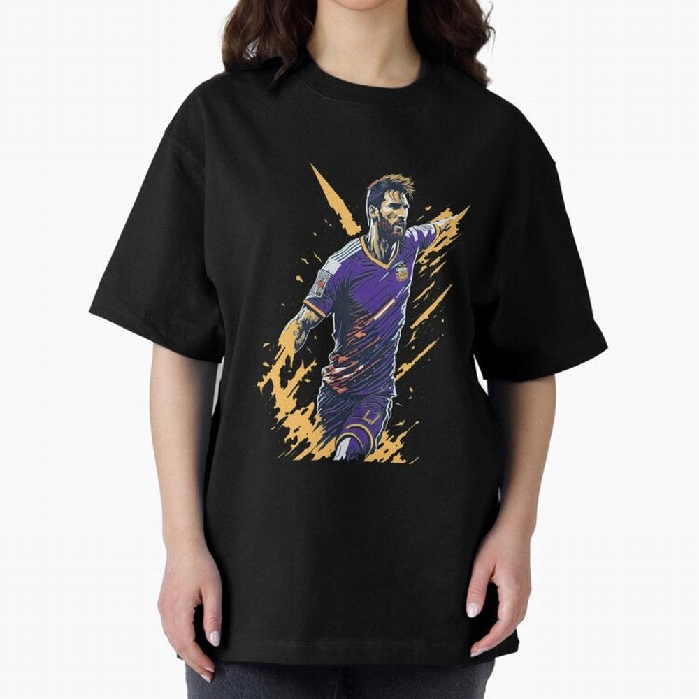 Lionel Messi splash art Active T-Shirt Support Match Day Hype around FIFA World Cup 2026 Group Stage, Cristiano Ronaldo, Argentina, France and Brazil, Game Day Rituals, Football Legends, Country Pride and the Road to the Final; Perfect for