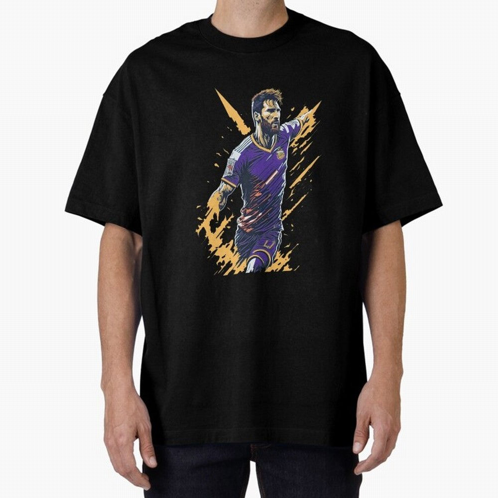 Lionel Messi splash art Active T-Shirt Support Match Day Hype around FIFA World Cup 2026 Group Stage, Cristiano Ronaldo, Argentina, France and Brazil, Game Day Rituals, Football Legends, Country Pride and the Road to the Final; Perfect for