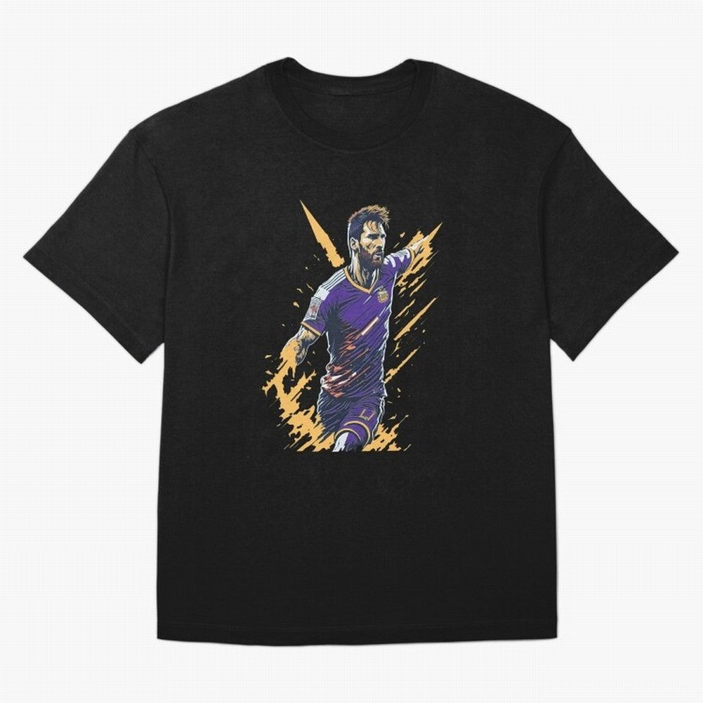 Lionel Messi splash art Active T-Shirt Support Match Day Hype around FIFA World Cup 2026 Group Stage, Cristiano Ronaldo, Argentina, France and Brazil, Game Day Rituals, Football Legends, Country Pride and the Road to the Final; Perfect for