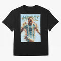 The Messiah Oversized T-Shirt Show Your Love for the FIFA World Cup 2026 Group Stage Journey through Mbappe Highlights, Argentina and Brazil Pride, Retro Football Energy, Iconic Rivalries, Trophy Chase Drama and Stadium Atmosphere; Perfect for