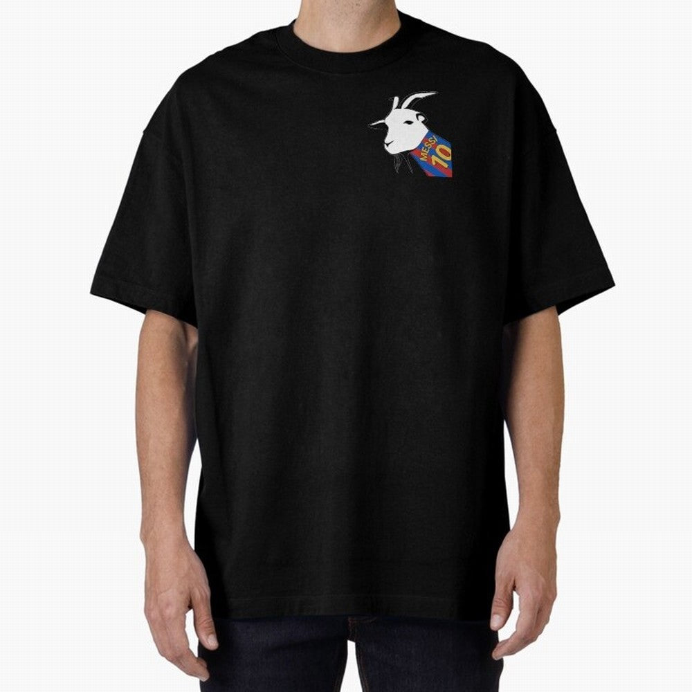 Messi Goat Barcelona Oversized T-Shirt Relive the Noise and Pride of the FIFA World Cup 2026 Group Stage Journey through Haaland and Mbappe Highlights, Brazil, Portugal and Argentina Pride, Worldwide Fan Energy, Dramatic Goals, Stadium Lights and