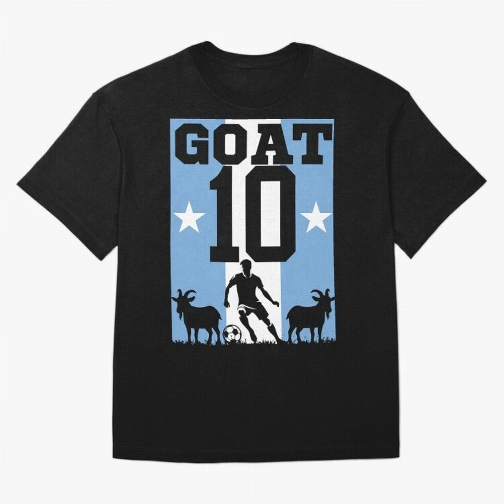 The Goat 10 Argentina World Cup 2026 Classic T-Shirt Bring Trophy Dreams to Global Football Passion for FIFA World Cup 2026 Group Stage, Connected to Cristiano Ronaldo, Haaland and CR7, England, France and Netherlands, Stadium Memories, Football