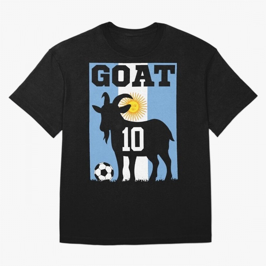 Argentina World Cup 2026 The Goat 10 Oversized T-Shirt Join Supporters Worldwide for Global Football Passion for FIFA World Cup 2026 Group Stage, Featuring Cristiano Ronaldo, Haaland and CR7, Spain, Stadium Chants, National Pride, Trophy Dreams and