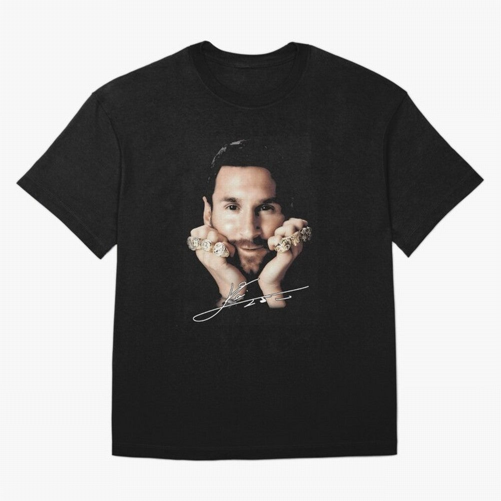Lionel Messi Big Face Essential T-Shirt Bring International Match Energy to FIFA World Cup 2026 Group Stage Driven by Messi and Cristiano Ronaldo, Spain and Netherlands Energy, Championship Spirit, Famous Goals, Roaring Crowds and International