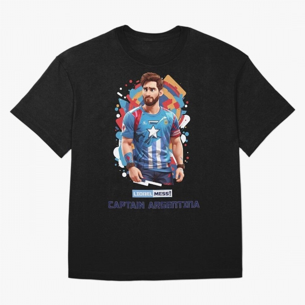 Lionel Messi Captain Argentina Oversized T-Shirt Feel the Roar of FIFA World Cup 2026 Group Stage Spirit, with Spain and Netherlands, CR7 and Messi, Football History, Final Match Energy, Crowd Noise and Once in a Lifetime Moments; Great for