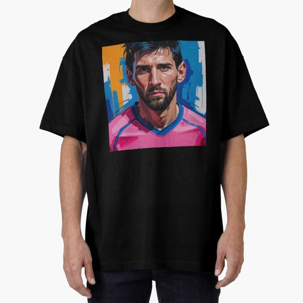 Vibrant Artistic Portrait of Lionel Messi (GOAT) - Digital painting (Version 3) Classic T-Shirt Showcase Match Day Hype around FIFA World Cup 2026 USA Canada Mexico, Cristiano Ronaldo, Haaland and CR7, Brazil, Soccer Culture, Superstar Moments,