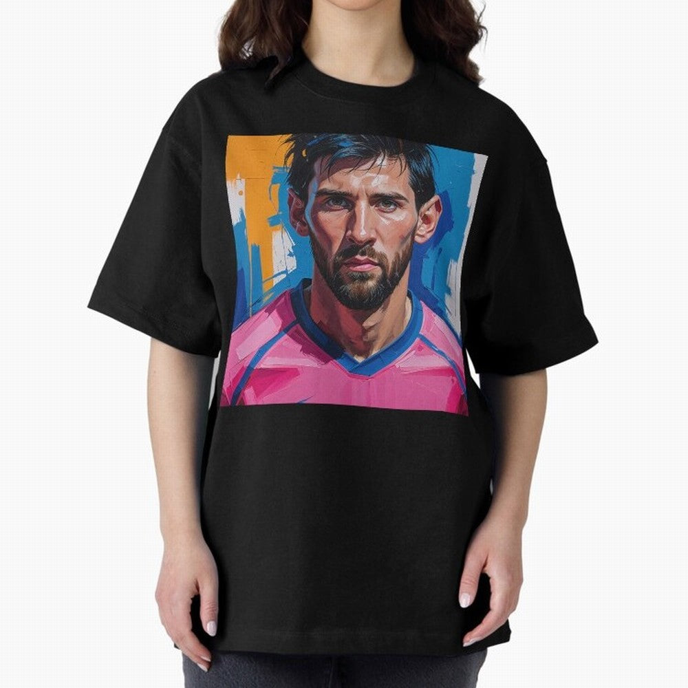 Vibrant Artistic Portrait of Lionel Messi (GOAT) - Digital painting (Version 3) Classic T-Shirt Showcase Match Day Hype around FIFA World Cup 2026 USA Canada Mexico, Cristiano Ronaldo, Haaland and CR7, Brazil, Soccer Culture, Superstar Moments,