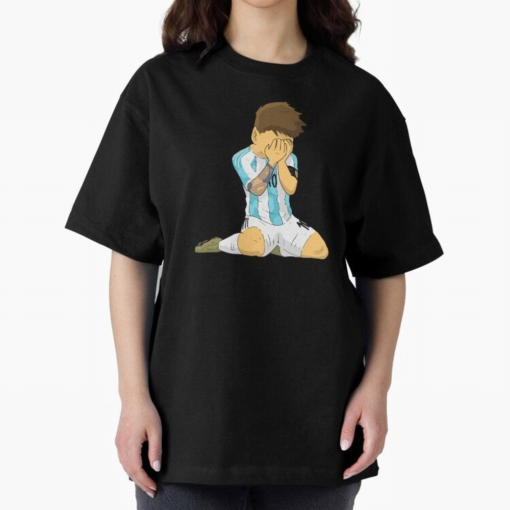 Messi Copa America Moment Oversized T-Shirt Honor the Football Icons of FIFA World Cup 2026 for Fans of Mbappe and France, Bringing Match Day Excitement, Supporter Culture, Golden Goals and Global Football Passion; Ideal for Fans Who Follow Messi,
