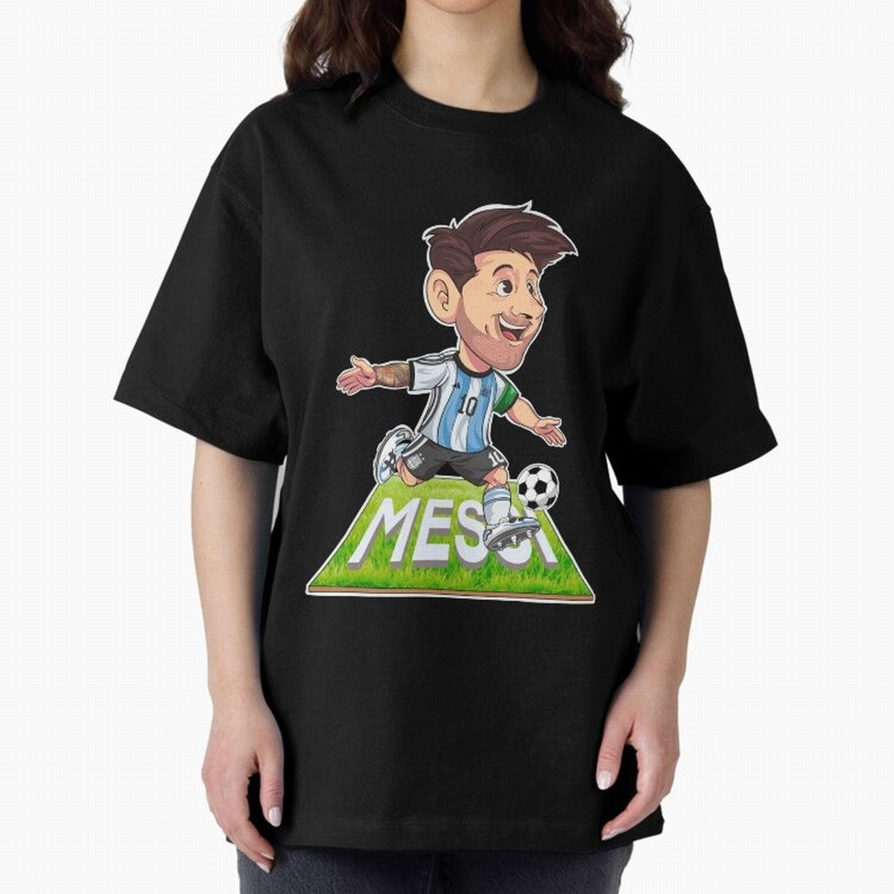 Lionel MESSI Oversized T-Shirt Relive FIFA World Cup 2026 USA Canada Mexico with CR7, Brazil, Portugal and Argentina Energy, Supporter Pride, Iconic Celebrations, Legendary Names and Global Match Day Energy; Ideal for Passionate Fans Who Love