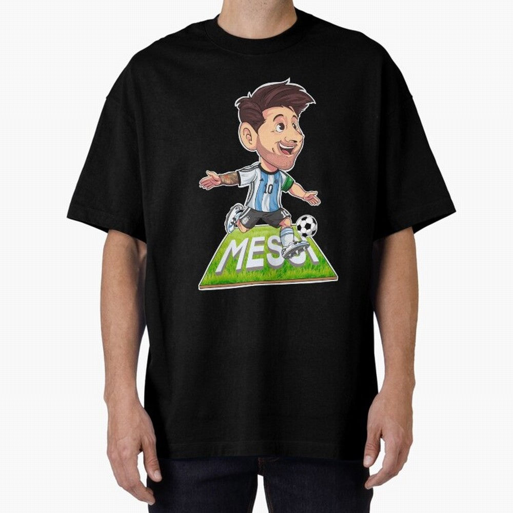 Lionel MESSI Oversized T-Shirt Relive FIFA World Cup 2026 USA Canada Mexico with CR7, Brazil, Portugal and Argentina Energy, Supporter Pride, Iconic Celebrations, Legendary Names and Global Match Day Energy; Ideal for Passionate Fans Who Love