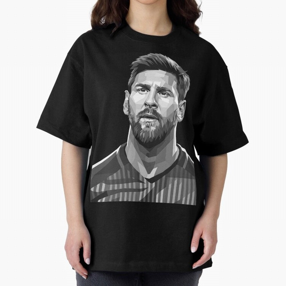 Messi grayscale Oversized T-Shirt Show Your Stadium Side during the FIFA World Cup 2026 USA Canada Mexico Journey through Messi, CR7 and Mbappe Highlights, Portugal Pride, Tournament Hype, Historic Matchups, Family Viewing Parties and Global Sports