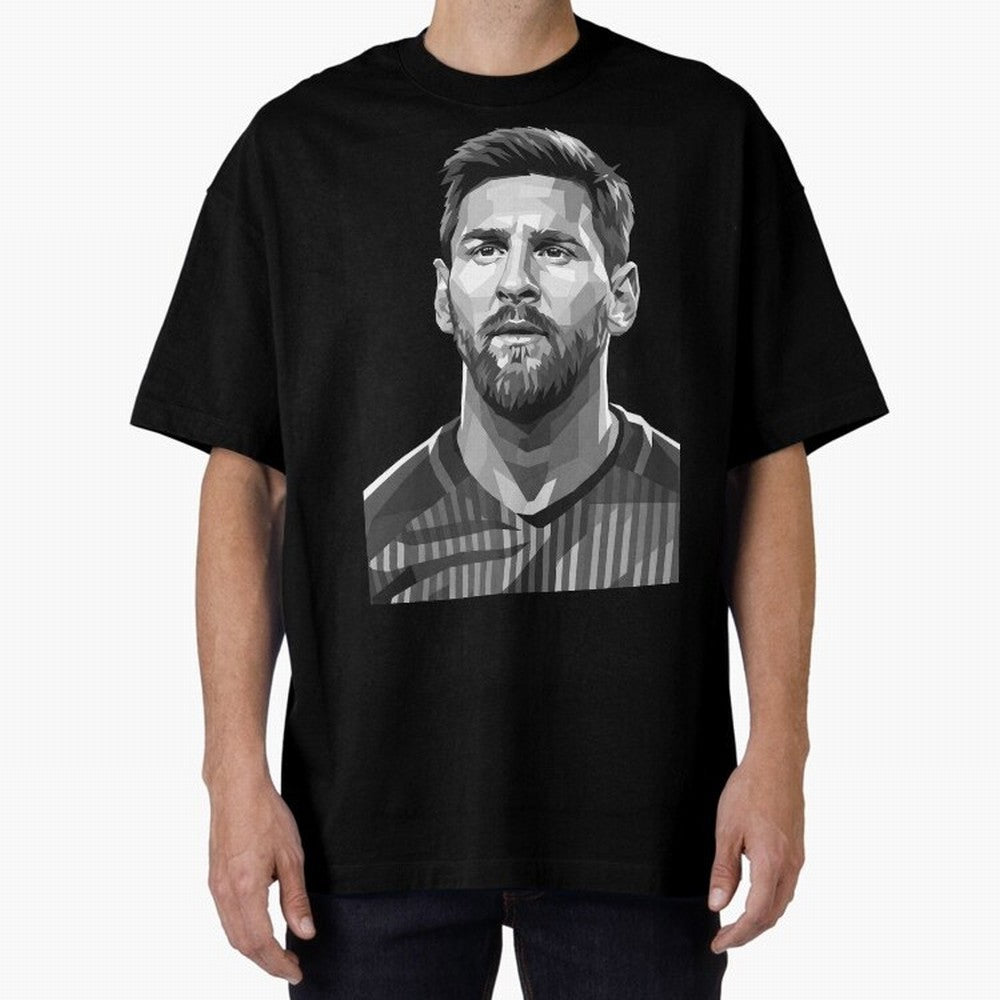 Messi grayscale Oversized T-Shirt Show Your Stadium Side during the FIFA World Cup 2026 USA Canada Mexico Journey through Messi, CR7 and Mbappe Highlights, Portugal Pride, Tournament Hype, Historic Matchups, Family Viewing Parties and Global Sports