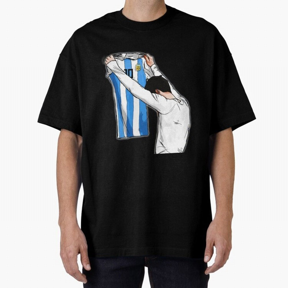 Art Messi Illustration Classic T-Shirt Feel the Heartbeat of FIFA World Cup 2026 USA Canada Mexico Spirit, with Brazil, Mbappe, Worldwide Fan Energy, Dramatic Goals, Stadium Lights and Championship Celebrations; Ideal for Fans Who Follow Messi,