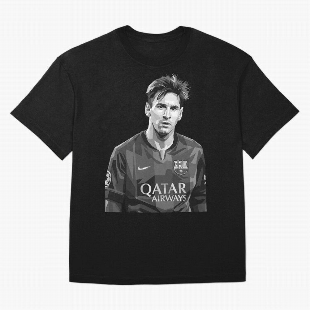 Messi grayscale Classic T-Shirt Relive the Noise and Pride of the FIFA World Cup 2026 Journey through Haaland and Mbappe Highlights, Portugal Pride, Vintage Soccer Flavor, Modern Football Stars, National Flags and Final Night Emotion; Great for