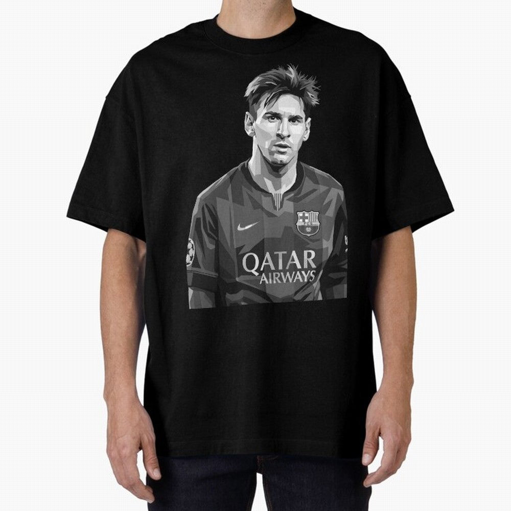 Messi grayscale Classic T-Shirt Relive the Noise and Pride of the FIFA World Cup 2026 Journey through Haaland and Mbappe Highlights, Portugal Pride, Vintage Soccer Flavor, Modern Football Stars, National Flags and Final Night Emotion; Great for