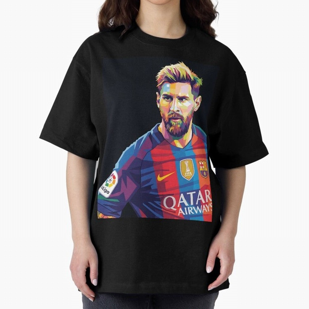 Messi Wpap Oversized T-Shirt Follow the Final Road of FIFA World Cup 2026 Spirit, Inspired by Portugal, CR7 and Messi, Retro Football Energy, Iconic Rivalries, Trophy Chase Drama and Stadium Atmosphere; Perfect for Fans, Collectors, Family