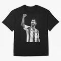 Messi grayscale Oversized T-Shirt Cheer for the FIFA World Cup 2026 Group Stage Journey through Mbappe Highlights, Portugal Pride, Global Supporter Spirit, Legendary Goals, National Colors and Tournament Celebration; Perfect for People Who Love
