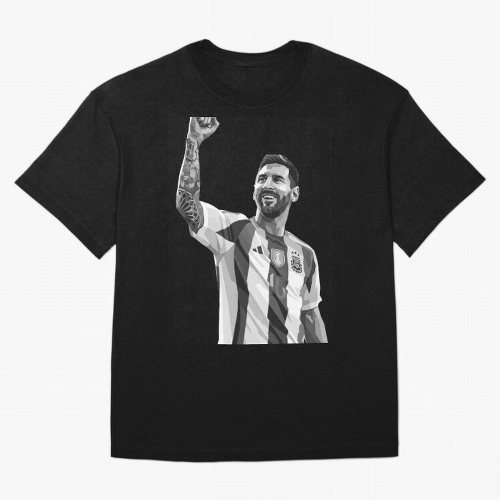 Messi grayscale Oversized T-Shirt Cheer for the FIFA World Cup 2026 Group Stage Journey through Mbappe Highlights, Portugal Pride, Global Supporter Spirit, Legendary Goals, National Colors and Tournament Celebration; Perfect for People Who Love