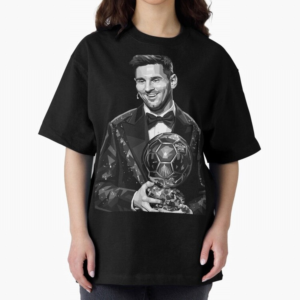 Messi grayscale Oversized T-Shirt Celebrate the Road through FIFA World Cup 2026 USA Canada Mexico Capturing Cristiano Ronaldo, Haaland and CR7, Argentina and Brazil Energy, Football Festival Excitement, Trophy Ambitions, Country Rivalries and Star