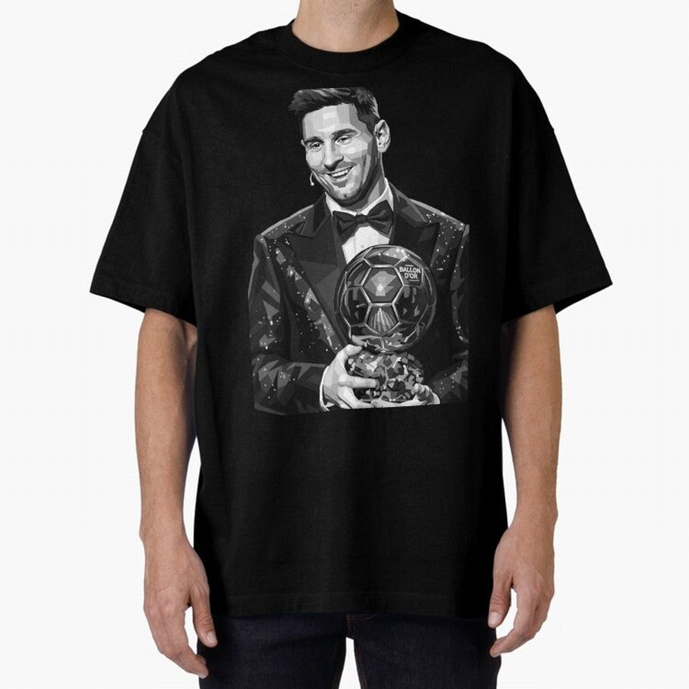 Messi grayscale Oversized T-Shirt Celebrate the Road through FIFA World Cup 2026 USA Canada Mexico Capturing Cristiano Ronaldo, Haaland and CR7, Argentina and Brazil Energy, Football Festival Excitement, Trophy Ambitions, Country Rivalries and Star