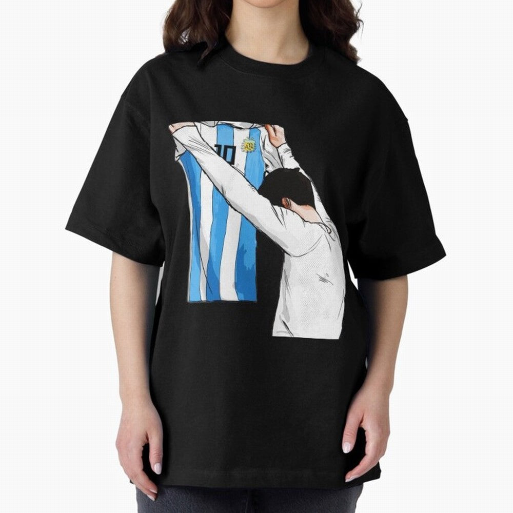 Lionel Messi holding his shirt, Argentina copa america Classic T-Shirt Celebrate the FIFA World Cup 2026 Journey through Cristiano Ronaldo, Haaland and CR7 Highlights, England, France and Netherlands Pride, Retro Football Energy, Iconic Rivalries,