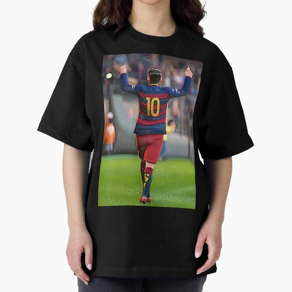 Lionel Messi (2) caricature Oversized T-Shirt Bring FIFA World Cup 2026 USA Canada Mexico for Fans of Haaland and Mbappe and Portugal, Spain and Germany, Bringing Champion Mindset, Group Stage Buzz, Knockout Tension and Passionate Fan Culture;