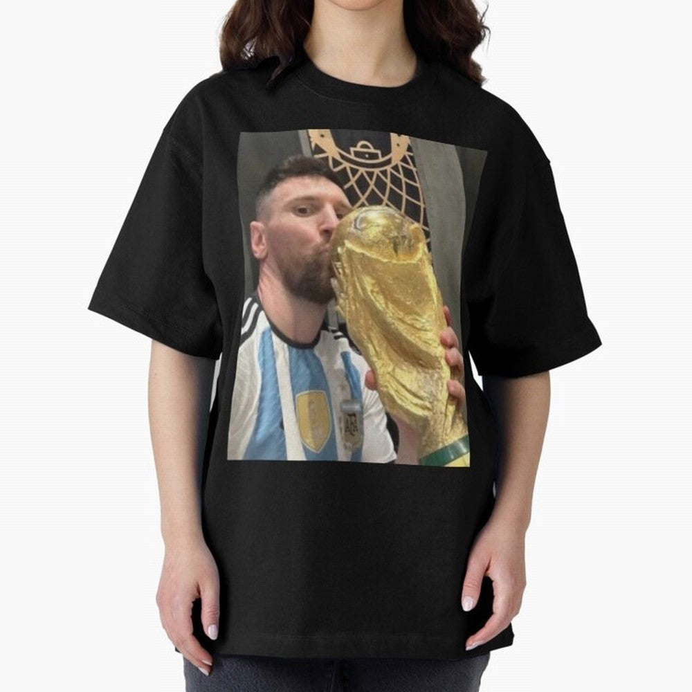 lionel Messi Oversized T-Shirt Bring International Match Energy to FIFA World Cup 2026 for Fans of Messi, CR7 and Mbappe and Spain, Bringing Stadium Memories, Football Loyalty, International Chants and Championship Tradition; Ideal for Fans Who
